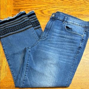 🎉HP🎉 Ann Taylor Blue Women's Jeans with Embroidered Hem